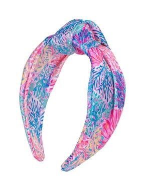 Lilly Pulitzer Pink & Blue Patterned Knotted Headband